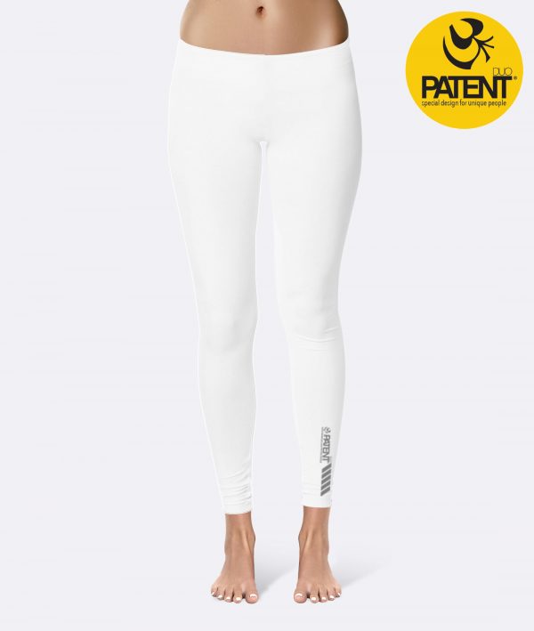Patentduo fehér ökopamut leggings és sportmelltartó