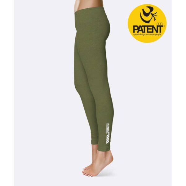 Patentduo egyszínű zöld technikai sport jóga leggings