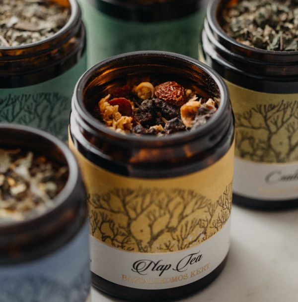 Bazsalikomos kert tea szett hazai teagyártó