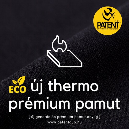 Patentduo thermo fekete színű pamut leggings